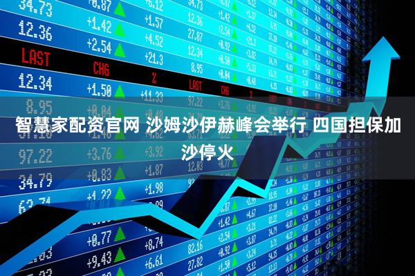智慧家配资官网 沙姆沙伊赫峰会举行 四国担保加沙停火