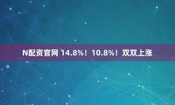N配资官网 14.8%!10.8%!双双上涨
