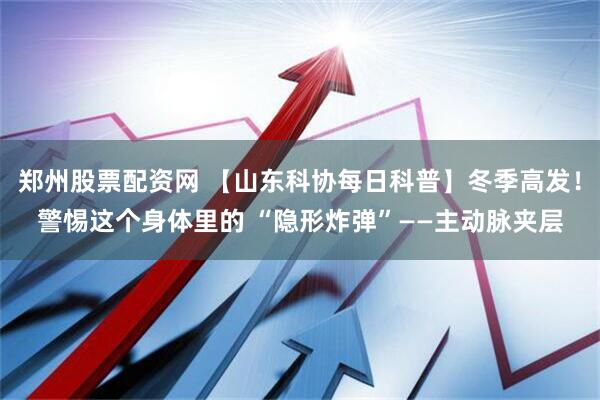 郑州股票配资网 【山东科协每日科普】冬季高发！警惕这个身体里的 “隐形炸弹”——主动脉夹层